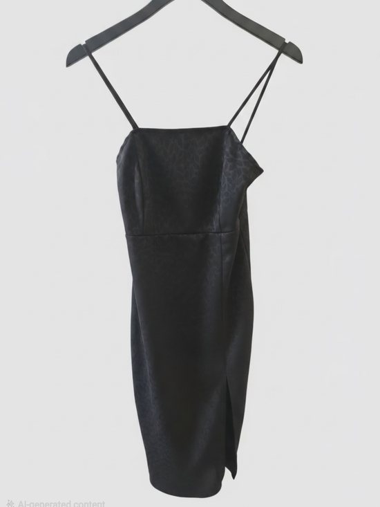 Zara Dresses & Skirts - Zara Black Midi Slip Dress with Thin Straps